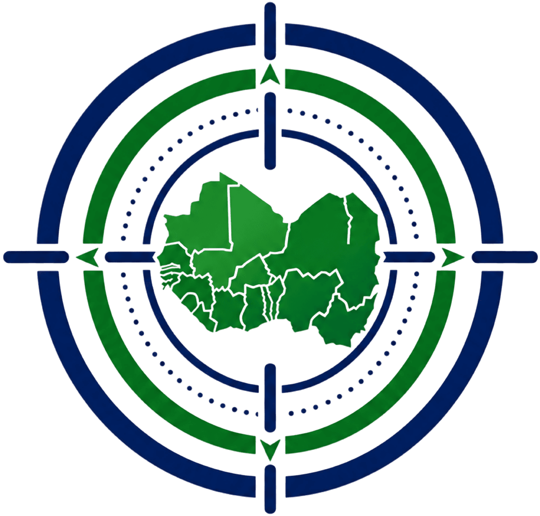 WACSM regional monitoring emblem — stylized map of West Africa